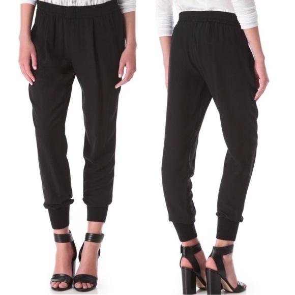 🖤 Vince 100% silk joggers in black - Picture 1 of 14